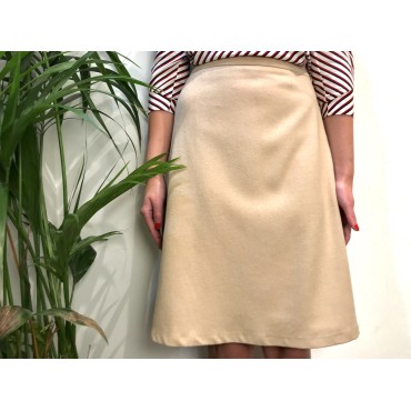Beige Wool Laly Skirt