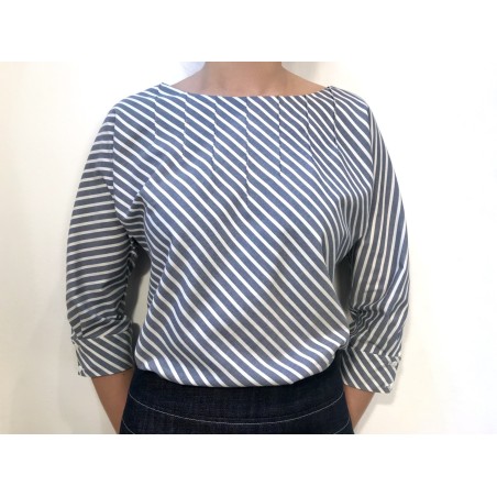 Grey Striped Serenella Shirt