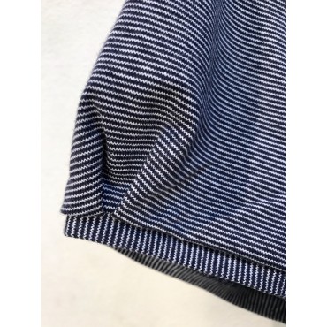 Navy Striped Top With Badge