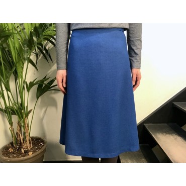 Blue Wool Laly Skirt