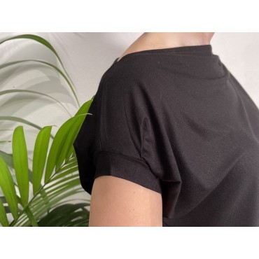 Black Batwing Top