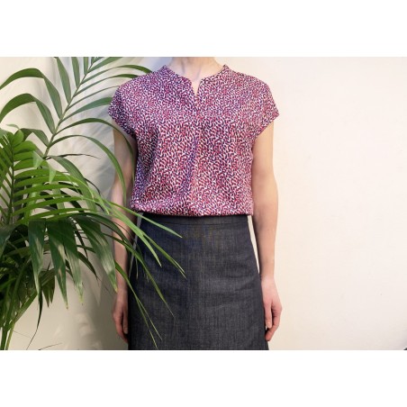 Shirt with a leaf pattern Lucie