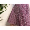 Pleated Skirt Lea with leaves pattern