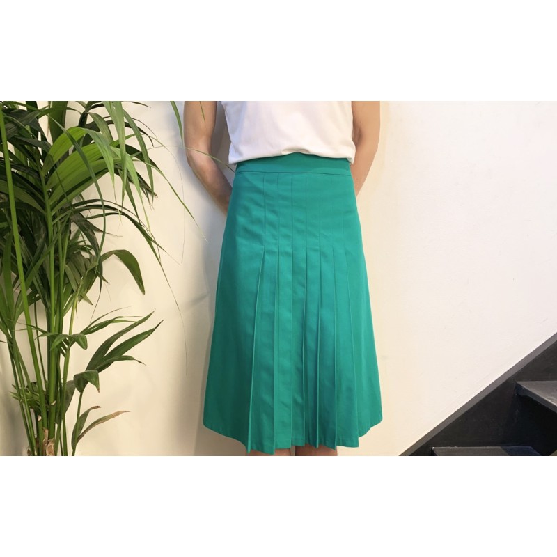 Pleated green skirt Lea