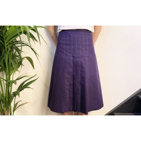 Pleated skirt Lea with small patterns