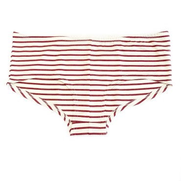 Burgundy/Offwhite Striped...