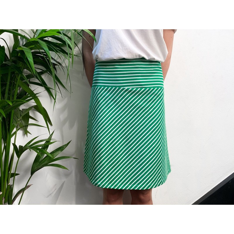 Striped green skirt