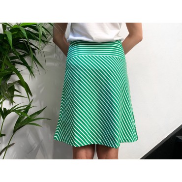 Striped green skirt