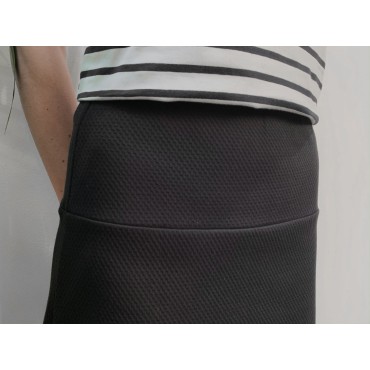 Textured jersey skirt