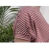 Red Striped Bat Sleeve Top