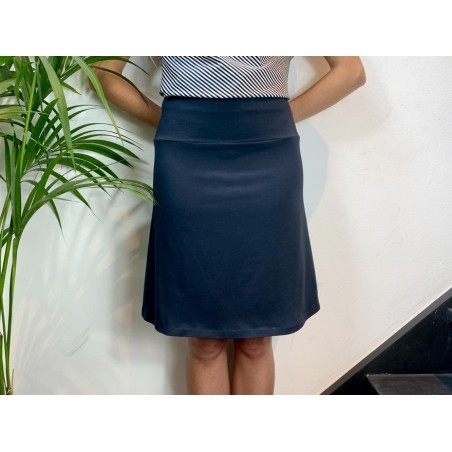 Navy Jersey Skirt