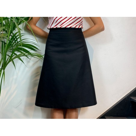 Black Patterned Laly Skirt