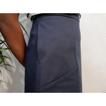 Deep Blue Patterned Nasfati Skirt