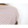 Off-white/Burgundy Striped Jersey Top
