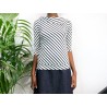 Navy Striped Jeanne Top