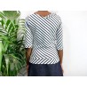 Navy Striped Jeanne Top