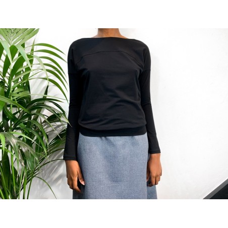 Top Plume Noir