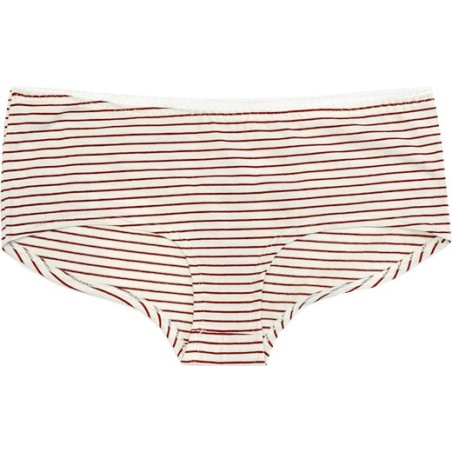 Shorty ligné fin bordeaux