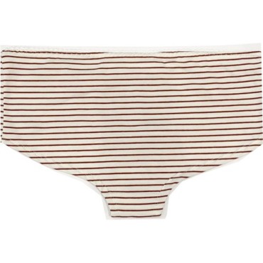Shorty ligné fin bordeaux