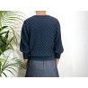 Textured Navy Eleonore Top