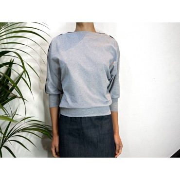 Striped Eléonore Top (Navy...