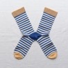 Socks stripes cobalt by Bonne Maison