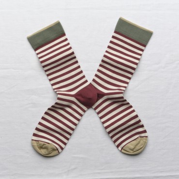Socks stripes old burgundy...