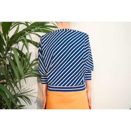 Blue Striped Eléonore Top