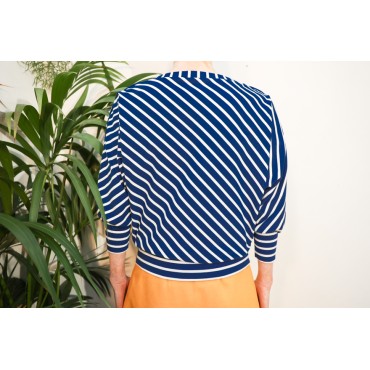 Blue Striped Eléonore Top