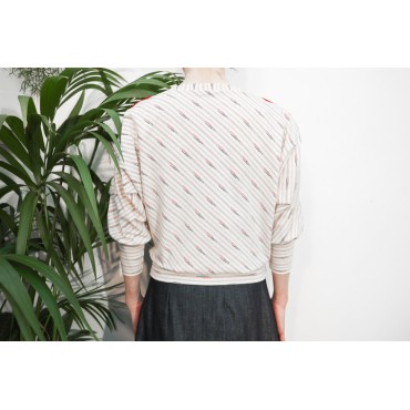 Tricolored Striped Eléonore Top