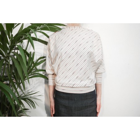 Tricolored Striped Eléonore Top