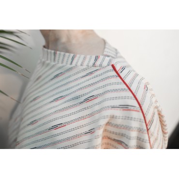 Tricolored Striped Eléonore Top