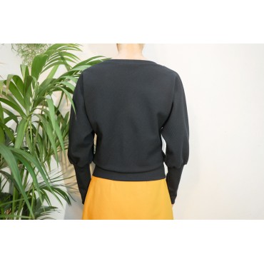 Textured black Ameline Jumper