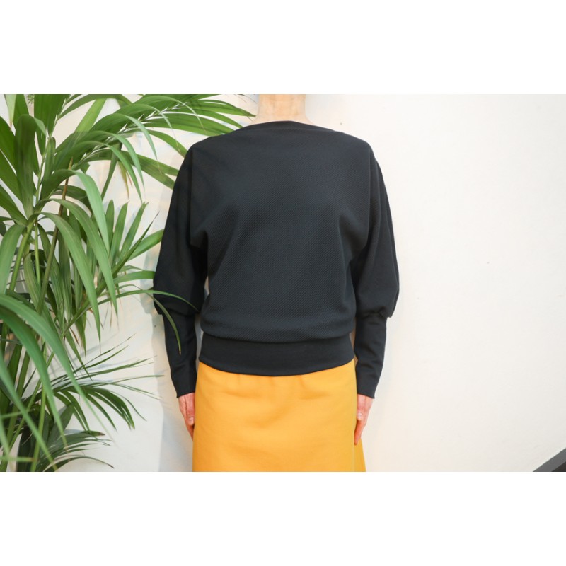 Textured black Ameline Jumper