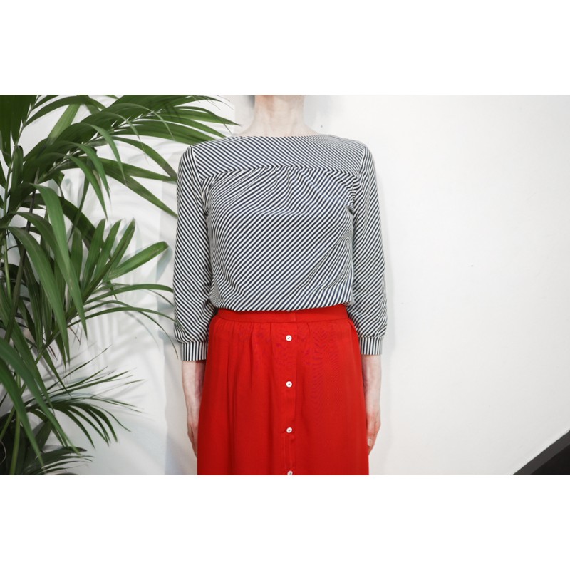 Top ligné navy/blanc Maxime