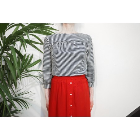 Top ligné navy/blanc Maxime