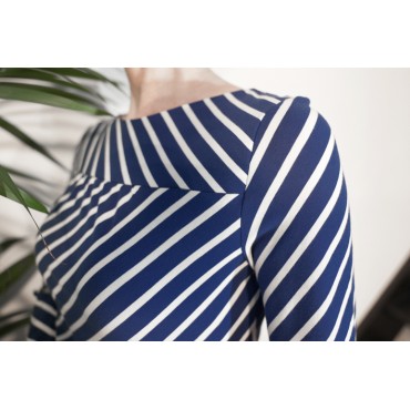 Blue/ white Striped Maxime Top