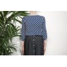 Blue/ white Striped Maxime Top