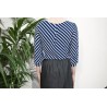 Blue/ white Striped Maxime Top