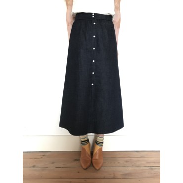 Navy Denim Jemima Skirt