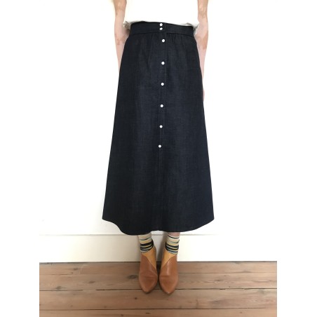 Navy Denim Jemima Skirt