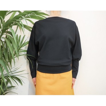 Textured black Ameline Jumper