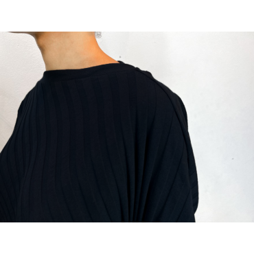 Top Eléonore Texturé Noir
