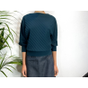 Textured Denim Blue Eleonore Top