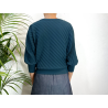 Textured Denim Blue Eleonore Top
