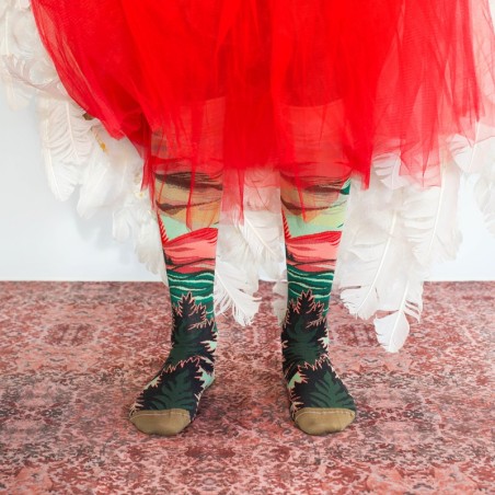 Lichen Landscape Knee-High Socks by Bonne Maison