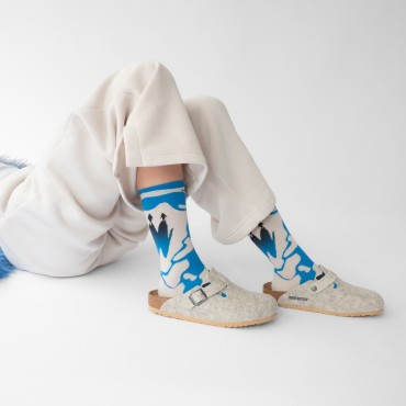 Light-grey ice pack socks...