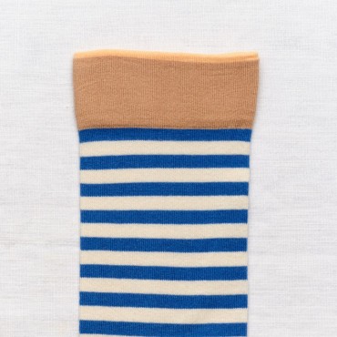 Cobalt Stripe Socks by Bonne Maison