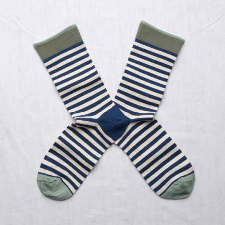 Navy Stripe Socks by Bonne Maison