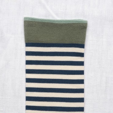 Navy Stripe Socks by Bonne Maison